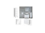 Vicco BadmöBel Set Ilias Weiß Spiegel Kommode Unterschrank Badschrank