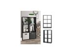 Vicco Raumteiler - 6 FäCher Regal BüCherregal Standregal Hochregal Schwarz