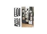 Vicco Raumteiler 11 FäCher Schwarz BüCherregal Standregal Wandregal BüRoregal