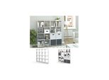 Vicco Raumteiler BüCherregal Standregal Aktenregal Regal 16 FäCher Weiß