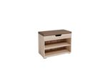 Vicco Schuhbank Schuhschrank Schuhablage Sitzbank Klappdeckel 6 Paar Sonoma