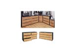 Vicco Kommode Ruben 160 X 78 Cm Anthrazit Eiche Anrichte