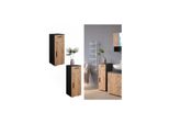 Vicco Midischrank Badschrank BadezimmermöBel Irma Anthrazit Eiche Modern 30X81 Cm Badezimmer Schrank BadmöBel SchranktüR Schrankfach Schrankschublade Ablage Aufbewahrung