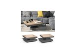 Vicco Couchtisch Sofatisch Beistelltisch Elias Anthrazit/Goldkraft Kaffeetisch
