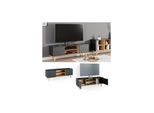 Vicco Lowboard Fernsehschrank Sideboard Neptune Tv-Fernsehtisch Anthrazit/Buche