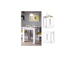 Vicco Esstisch Karlos Esszimmertisch 80Cm Weiß Wohnzimmer KüChentisch Tisch