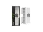 Vicco Hochschrank Badschrank BadezimmermöBel Luna Weiß Skandi 37X190 Cm Badezimmer Schrank BadmöBel SchranktüR Schrankfach Ablage Aufbewahrung