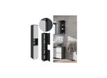 Vicco Hochschrank Badschrank BadezimmermöBel J-Shape Anthrazit Weiß Modern 30X190Cm Badezimmer Schrank BadmöBel SchranktüR Schrankfach Aufbewahrung Ablage