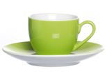 Ritzenhoff & Breker Doppio Espresso Obere, Obertasse, Ober Tasse, Geschirr, Porzellan, GrüN, 80 Ml, 516821