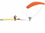 Noch Paraglider, Figure Da Gioco In Plastica, Scala 1:87 Per Scartamento H0, Dipinte A Mano Per Progetti Di Artigianato Creativo