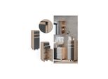 Vicco Midischrank Badschrank BadezimmermöBel J-Shape Sonoma Anthrazit Modern 30X95Cm Badezimmer Schrank BadmöBel SchranktüR Schrankschublade Schrankfach Ablage Aufbewahrung