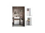 Vicco Midischrank Marelle 30 X 74 Cm, Weiß Artisan Badschrank Modern Badezimmer