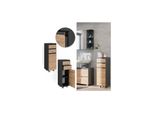 Vicco Midischrank Badschrank BadezimmermöBel J-Shape Anthrazit Eiche Modern 30X95Cm Badezimmer Schrank BadmöBel SchranktüR Schrankschublade Schrankfach Ablage Aufbewahrung