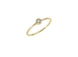 Fingerring CELESTA Gr. 16,5, gelb (gelb, weiß), Fingerringe, Damen, 052 (16,6), Gold