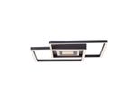 Brilliant Lampe, Metis Led Deckenleuchte 40X30Cm Schwarz, 1X Led Integriert, 34W Led Integriert, (3600Lm, 3000K), In 3 Stufen üBer Wandschalter Dimmbar