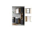 Vicco Spiegelschrank Aquis Spiegel Badspiegel Wandspiegel Bad Eiche Anthrazit
