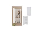 Vicco HäNgeschrank Badschrank Badezimmerschrank Gloria Weiß 33 X 84 Cm Modern Badezimmer TüR 3 FäCher