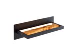 Brilliant Led Wandleuchte Holz 35Cm Schwarz/Holz, Aluminium/Metall/Holz, Led Wandlampe Innen Holz, Schlafzimmer Deko, Holzlampe Brilliant Wandlampe, Lampe Schlafzimmer 1X Led Integriert 9,5 W