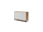 Vicco Sideboard Nizza 128 X 78 Cm, Artisan Weiß, Wohnzimmerschrank
