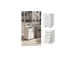 Vicco Rollcontainer Gwendolyn, Weiß, 40X65X 36 Cm, 4 Schubladen, BüRoschrank