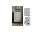 Vicco Kommode Eliza, Grau 76 X 42 Cm, Mit 5 SchubfäCher, Wohnzimmer, Schlafzimmer