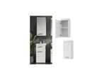 Vicco HäNgeschrank Badschrank BadezimmermöBel Luna Weiß Skandi 37X77 Cm Badezimmer Schrank BadmöBel SchranktüR Schrankfach Ablage Aufbewahrung