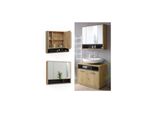 Vicco Spiegelschrank Badschrank BadezimmermöBel Beatrice Eiche Anthrazit Modern 80X72 Cm Badspiegel Badezimmer Schrank BadmöBel SchranktüR Schrankfach