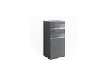 Vicco Badschrank Freddy Anthrazit Hochglanz Badezimmer Badregal Midischrank