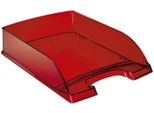 Leitz 5226-00-28 5226 Briefkorb Transparent Plus, A4, Polystyrol, Rot