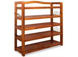 Casaria® Scarpiera Legno Certificato Acacia Fsc® 5 Ripiani 80X26X82Cm Salvaspazio Corridoio Portascarpe Scaffale Marrone
