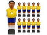 11 Tischkicker Figuren 16mm Brasilien Gelb Blau - Tisch Fussball Kicker Figuren