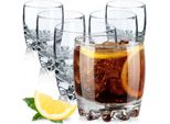 Wassergläser, Set de 6, Trinkgläser, Saftgläser aus Glas, robuste Gläser für Wasser, Saft, Gar - Kadax