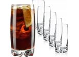 Wassergläser, Set de 6, Trinkgläser, Saftgläser aus Glas, robuste Gläser für Wasser, Saft, Gar - Kadax