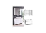 Vicco BadmöBel-Set Sola Weiß Matt, Moderne Serie, Badezimmer, Dekorative Front Waschtischunterschrank Spiegelschrank