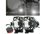 Motorrad-Scheinwerfer, Zusatzlampe, U5, Motorrad-Nebelscheinwerfer, LED-Scheinwerfer, Motorrad, 125 w, 3000 lm, Motorrad, Quad