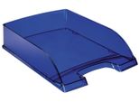 Leitz 5226-00-39 5226 Briefkorb Transparent Plus, A4, Polystyrol, Dunkelblau