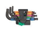 950/9 Hex-Plus Multicolour 2 WinkelschlüSselsatz, 9-Teilig, Schraubendreher Mit Halteclip, Blacklaser-OberfläChe