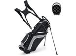 Golf Bag, 6er/8er/14er Unterteilung Golf Stand Bag, Golf Trolley Bag Golftasche, leichte Pencil Bag tragbar für Männer & Frauen - Costway