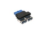 Inline® Adattatore Usb 3.0 2X A Femmina / Idc 19Pin Maschio, Interno