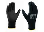Texxor® Guanti A Maglia In Poliestere Rivestiti In Poliuretano, Nero/Nero