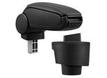 [Bracciolo Centrale, Perfetto Per Seat Ibiza (Tipo 61) A Partire Dal 2008 (3 E 5 Porte) E Per Le Autovetture - Bracciolo Con Vano Portaoggetti - Rivestito - Pelle Artificiale - Nero