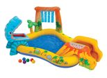 Intex 57444NP -Playcentre - Dinosauro Playcentre Con Scivolo (249X191X109Cm) Piscina Per Bambini Dino