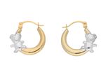 Paar Creolen Vivance "Teddy", Gelb (Gelbgold 375), Ohrringe, Damen, Gelbgold 375