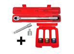 Famex 10886-3N DrehmomentschlüSsel Set 1/2" Mit EinsäTzen - 30-210 Nm"