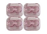 Kontaktlinsenbehälter, Behälter für farbige Kontaktlinsen, Aufbewahrungsset für tragbare Kontaktlinsen im Freien für unterwegs und zu Hause – Pink