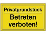 Cartello Di Divieto Di Accesso Alla Proprietà Privata! L250Xw150Mm Giallo Nero Ku.