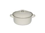 Casseruola Riess Con Coperchio Ø12Cm 0,5L Smalto Bianco