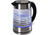 Syntrox Bollitore In Vetro Senza Fili Da 1,7 Litri In Acciaio Inox Agua Con Luce Led Blu 360
