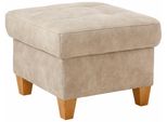 Hocker Home Affaire "Earl", Beige, B:58Cm H:46Cm T:58Cm, Struktur Fein (100% Polyester);Luxus-Microfaser (100% Polyester);Luxus-Microfaser In Lederoptik (100% Polyester), Hocker, Hocker