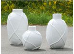 Bodenvase GILDE Vase Linhas weiß H. 57,5cm Vasen Gr. B/H/T: 36 cm x 57,5 cm x 36 cm, weiß Blumenvasen